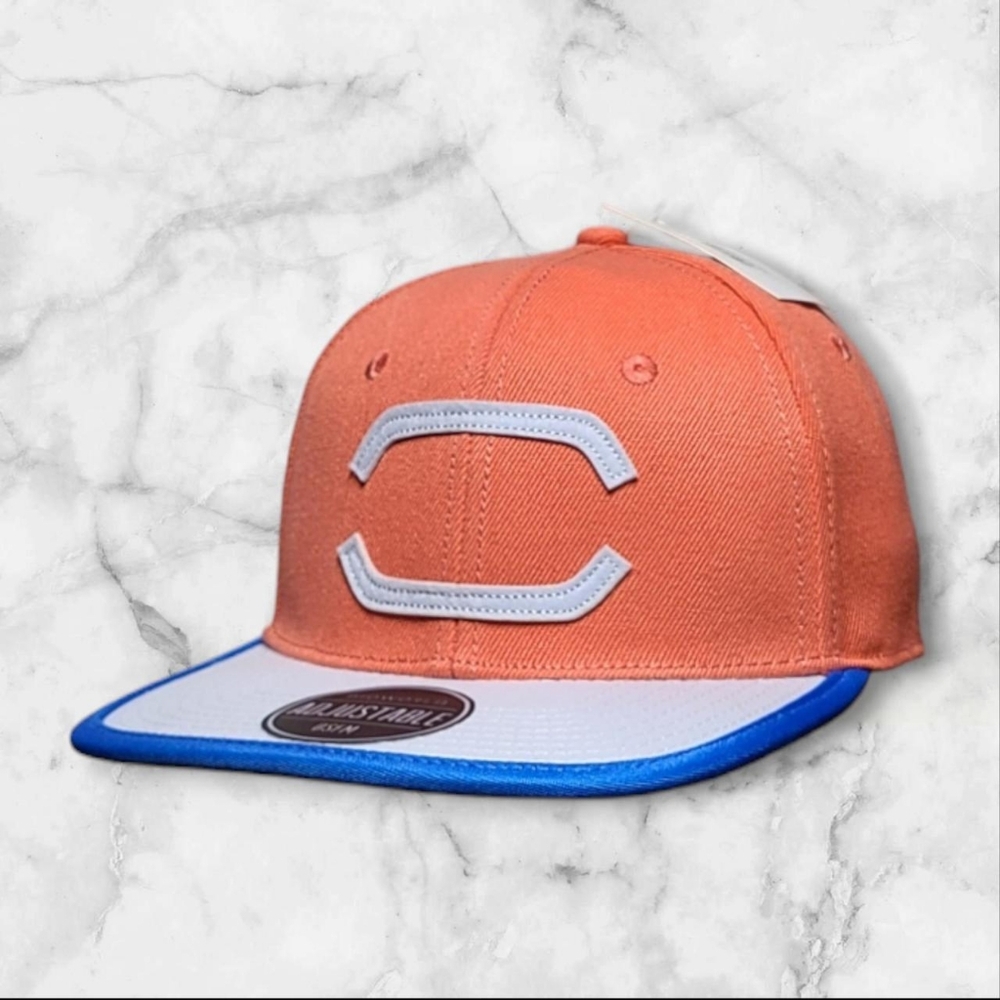 Pokemon Licensed Ash Ketchum Snapback Hat Orange Adult Unisex Cap